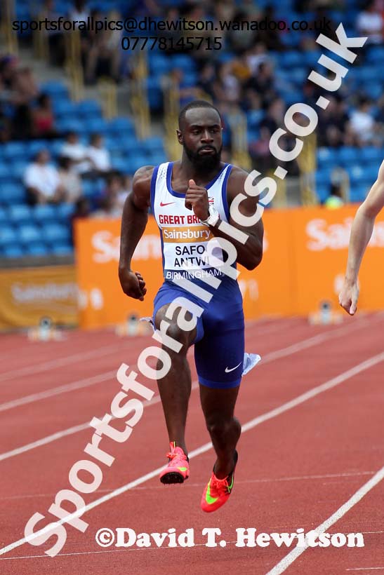 Mens 100 metres, Sainsbury's British Champs, Alexander Stadium, Birmingham. Photo: David T. Hewitson/Sprts for All Pics